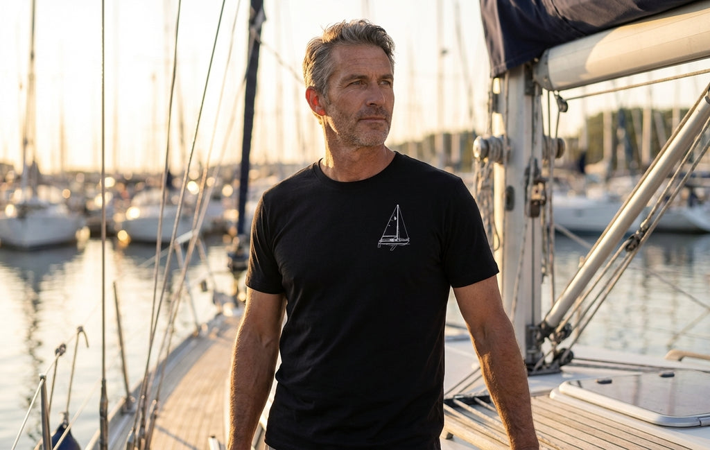 Allen Boat Co Lightning sailboat shirt - product photo