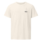 Custom sailboat t-shirt with line drawing on chest