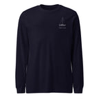 Catalina 34 sailboat long sleeve shirt in French Navy - front design