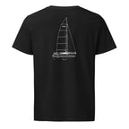 Hunter 336 sailboat shirt in Black - back design