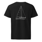 Cal 28 sailboat shirt in Black - back design
