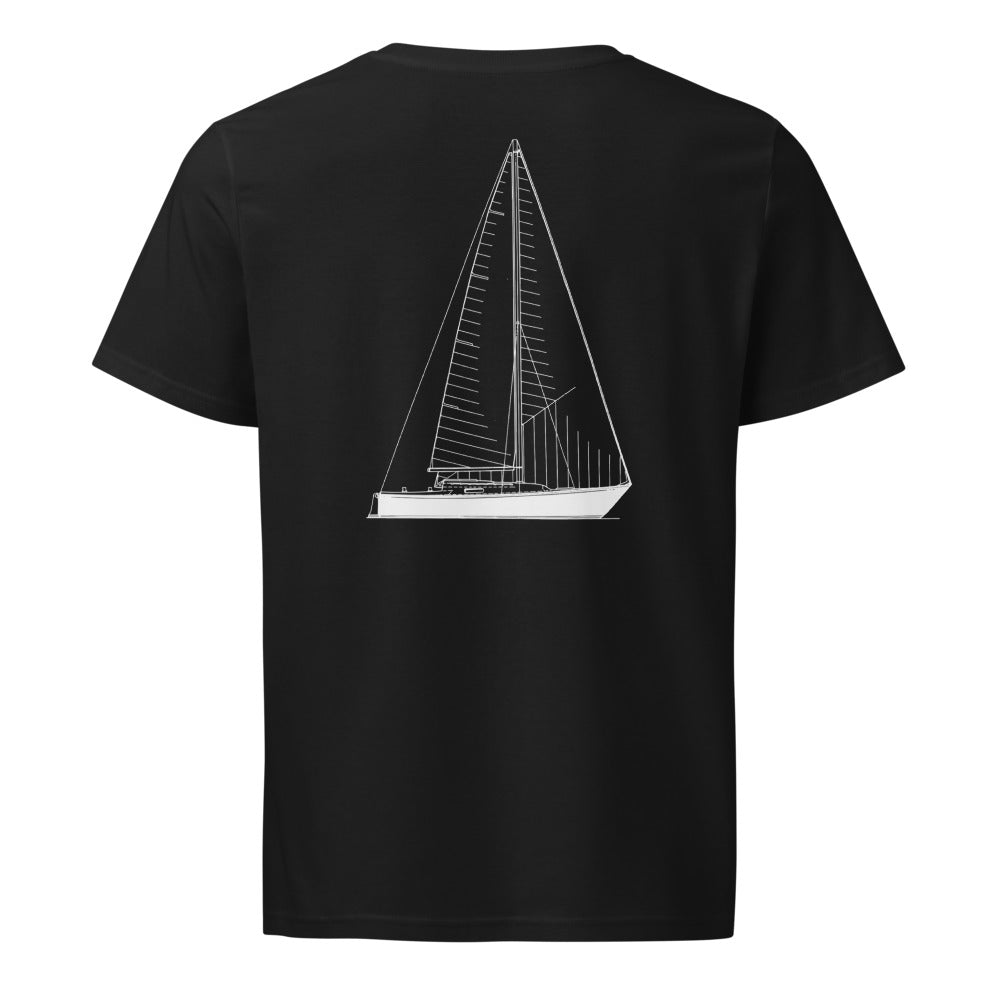 C&C 36 sailboat shirt in Black - back design
