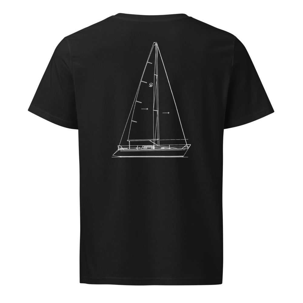 Schock 35 sailboat shirt in Black - back design
