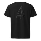 Ovington Boats Albacore sailboat shirt in Black - back design