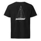Sabre 38 sailboat shirt in Black - back design