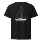 Bayfield 25 sailboat shirt in Black - back design