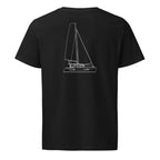 Lagoon 440 sailboat shirt in Black - back design