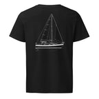 Hallberg-Rassy 94 Kutter sailboat shirt in Black - back design