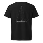 Hallberg-Rassy 44 MK II sailboat shirt in Black - back design