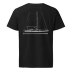 Hallberg-Rassy 310 sailboat shirt in Black - back design