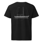 Hallberg-Rassy 42F sailboat shirt in Black - back design