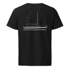 Hallberg-Rassy 39 MK II sailboat shirt in Black - back design