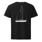 Tartan Soverel 27 sailboat shirt in Black - back design