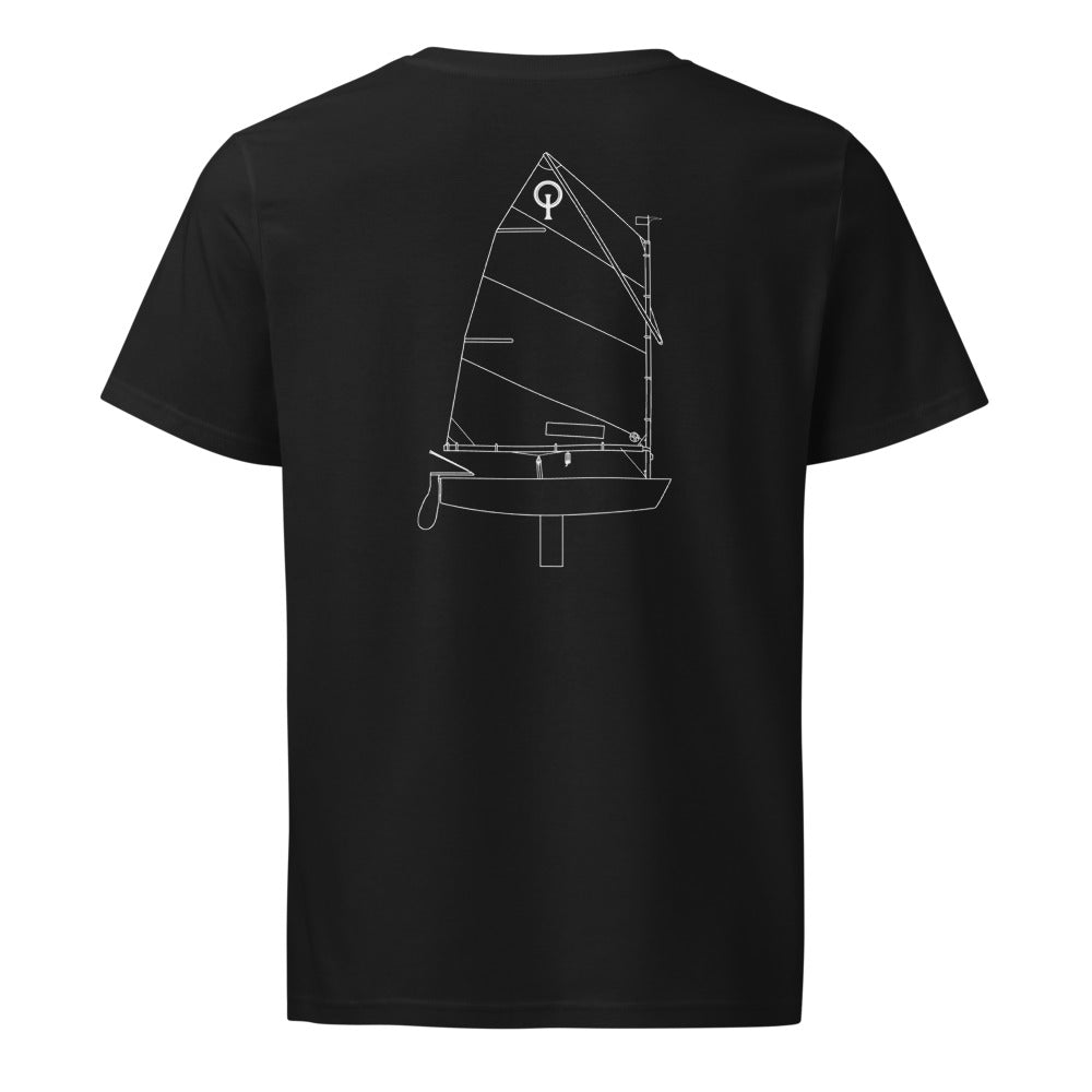 Optimist sailboat shirt in Black - back design