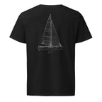 Jeanneau Sun Odyssey 490 sailboat shirt in Black - back design