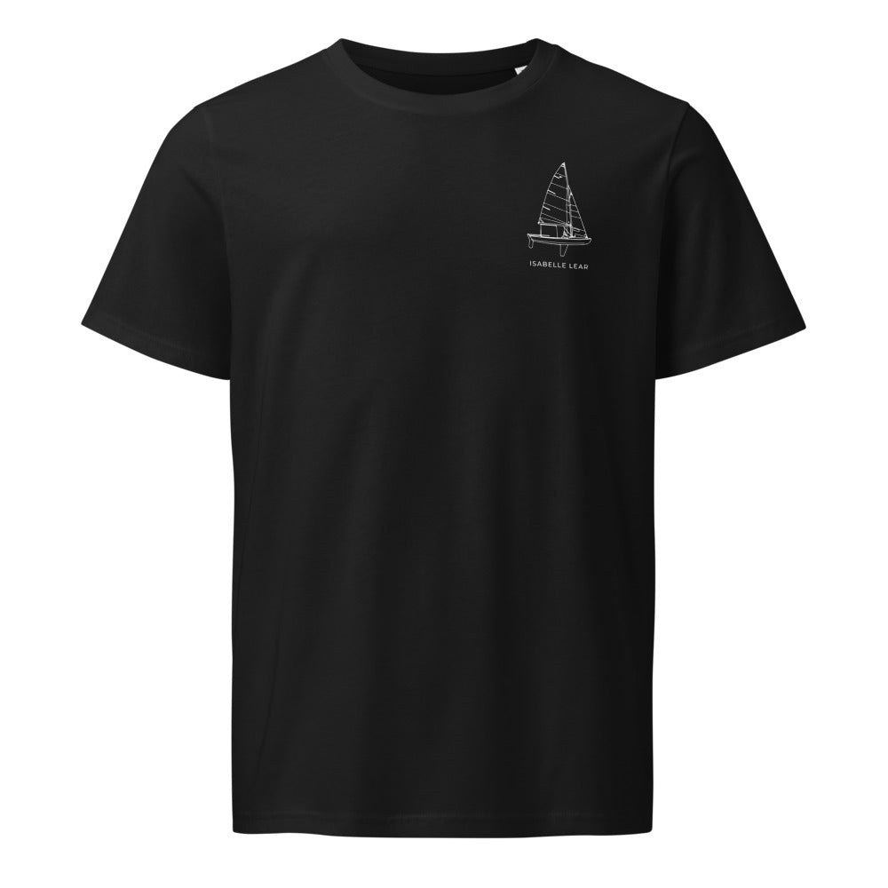 Chubasco Snipe sailboat shirt in Black - front design