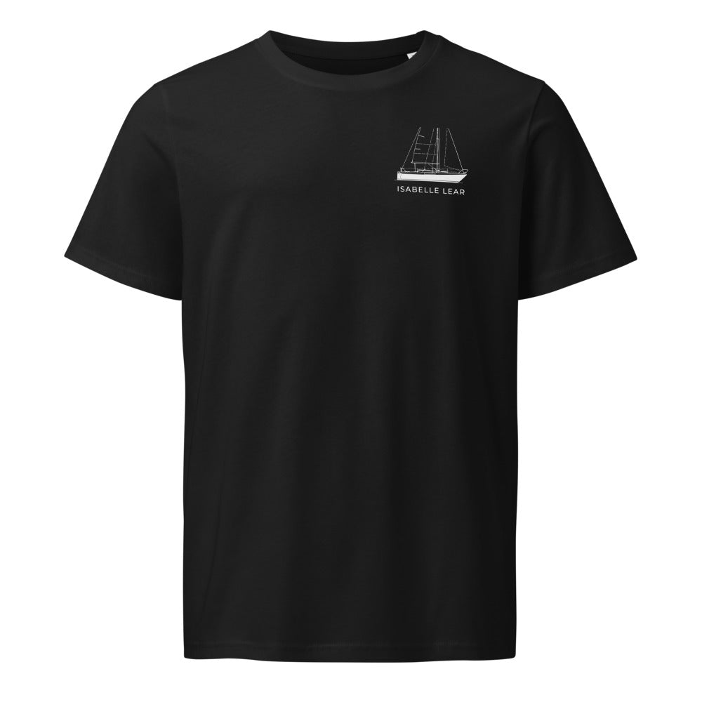 Hallberg-Rassy 26 sailboat shirt in Black - front design