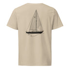 Tyler Boat Ohlson 38 sailboat shirt in Desert Dust - back design