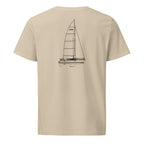 Hunter 336 sailboat shirt in Desert Dust - back design