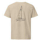 San Juan 28 sailboat shirt in Desert Dust - back design