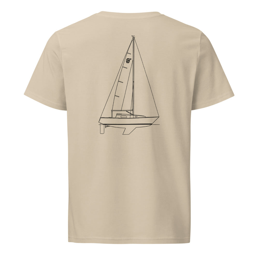 San Juan 28 sailboat shirt in Desert Dust - back design