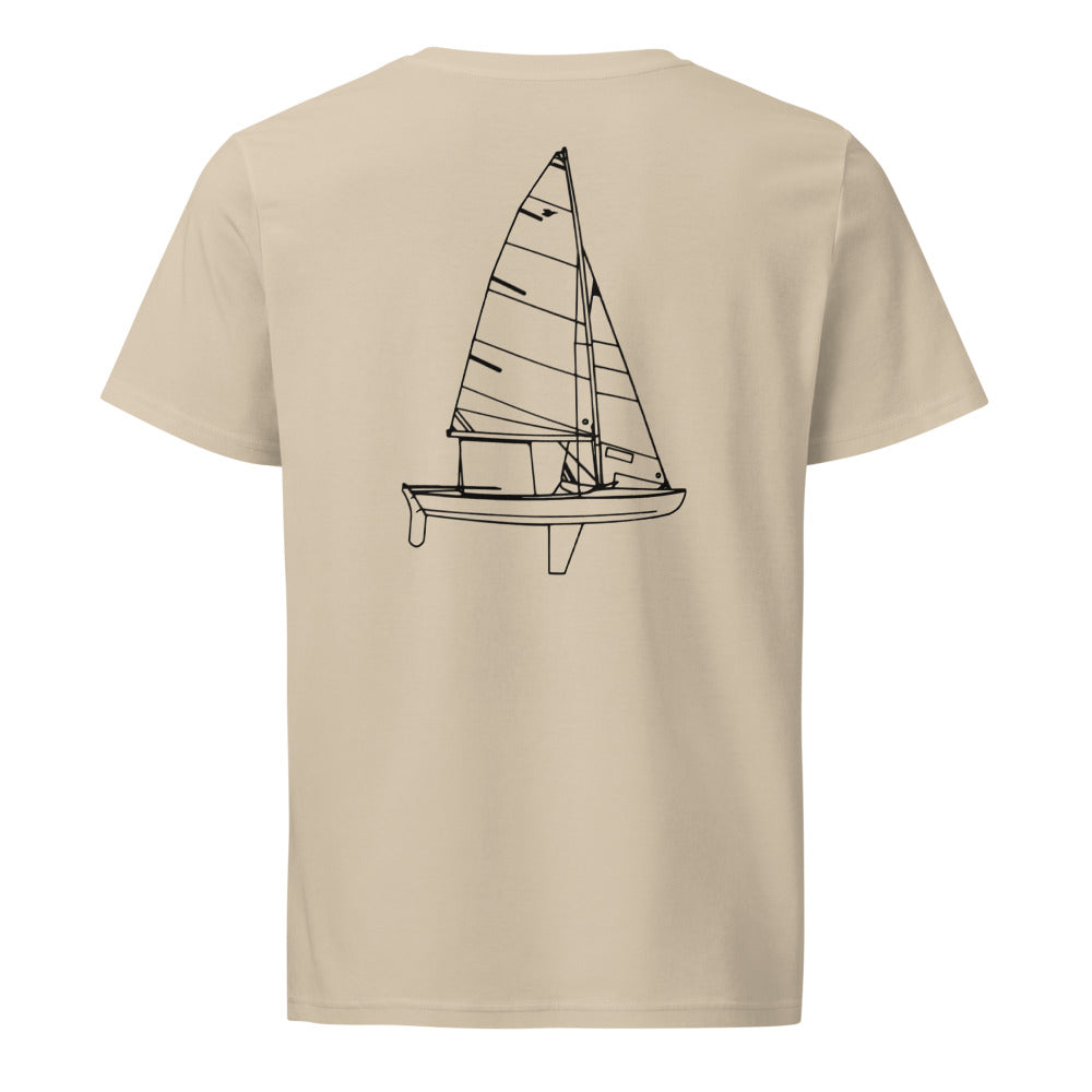 Chubasco Snipe sailboat shirt in Desert Dust - back design