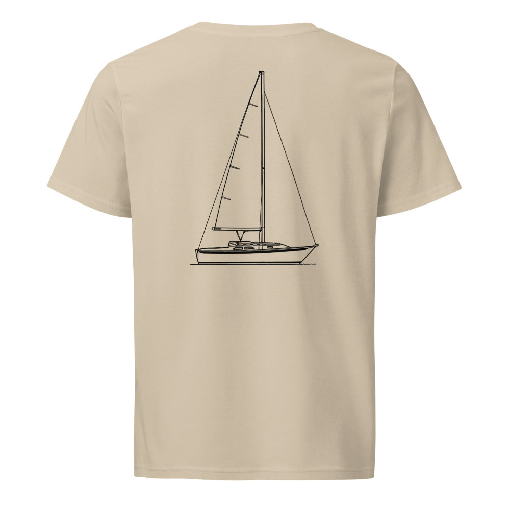Ericson 28-2 sailboat shirt in Desert Dust - back design