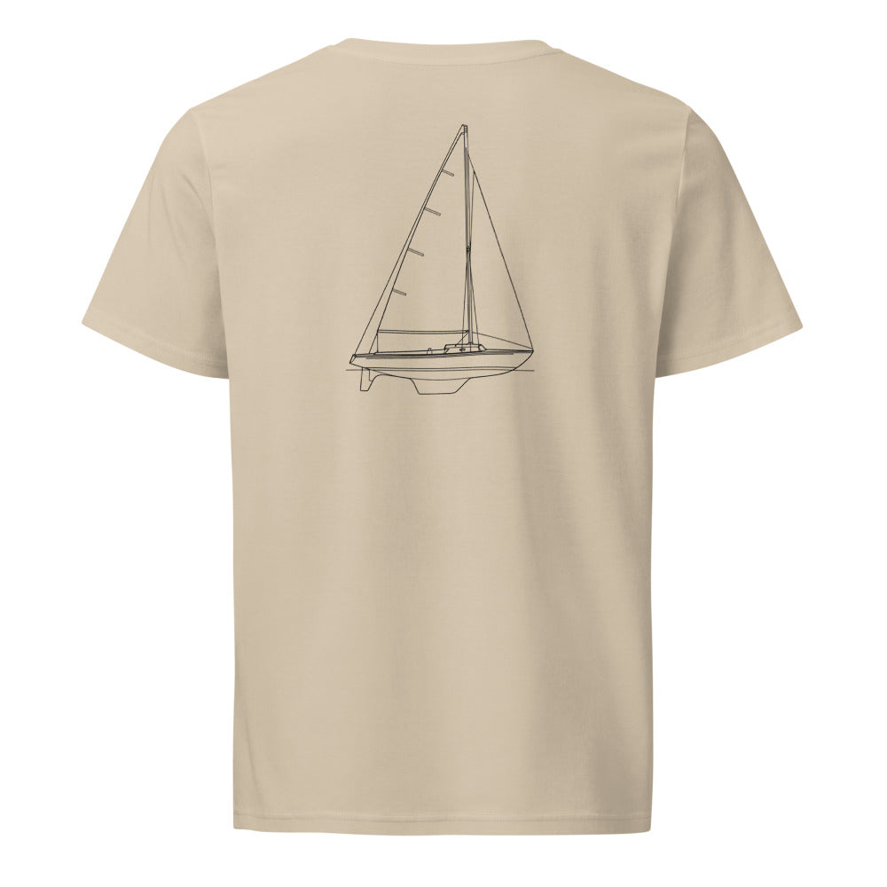 Pearson Ensign sailboat shirt in Desert Dust - back design