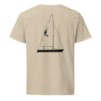 Sonar 23 sailboat shirt in Desert Dust - back design