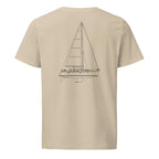 Beneteau 393 sailboat shirt in Desert Dust - back design