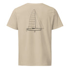 Corsair F27 sailboat shirt in Desert Dust - back design