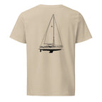 Catalina 445 sailboat shirt in Desert Dust - back design