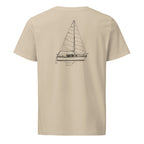 Catalina Capri 25 sailboat shirt in Desert Dust - back design