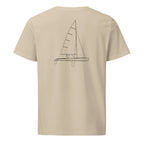 Flying Dutchman sailboat shirt in Desert Dust - back design