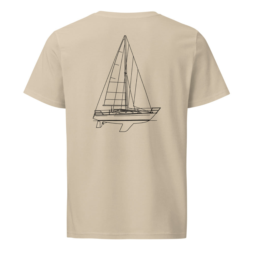 Spencer 1330 sailboat shirt in Desert Dust - back design