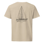 Spencer 1330 sailboat shirt in Desert Dust - back design