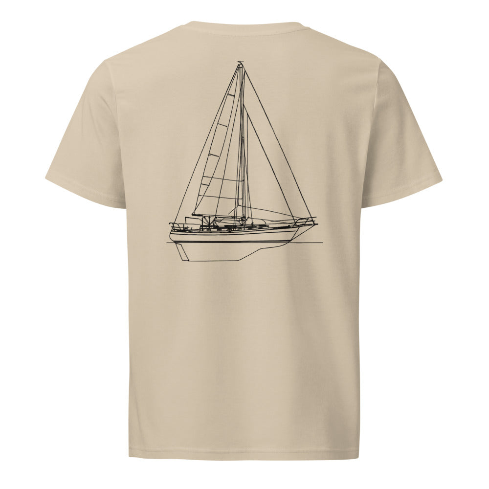 Baba 40 sailboat shirt in Desert Dust - back design