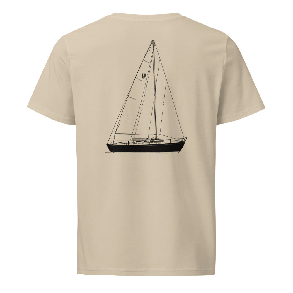 Soverel 27 sailboat shirt in Desert Dust - back design
