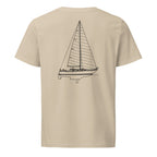 Black Watch 37 sailboat shirt in Desert Dust - back design