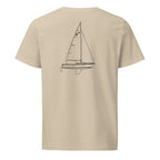 San Juan 21 sailboat shirt in Desert Dust - back design