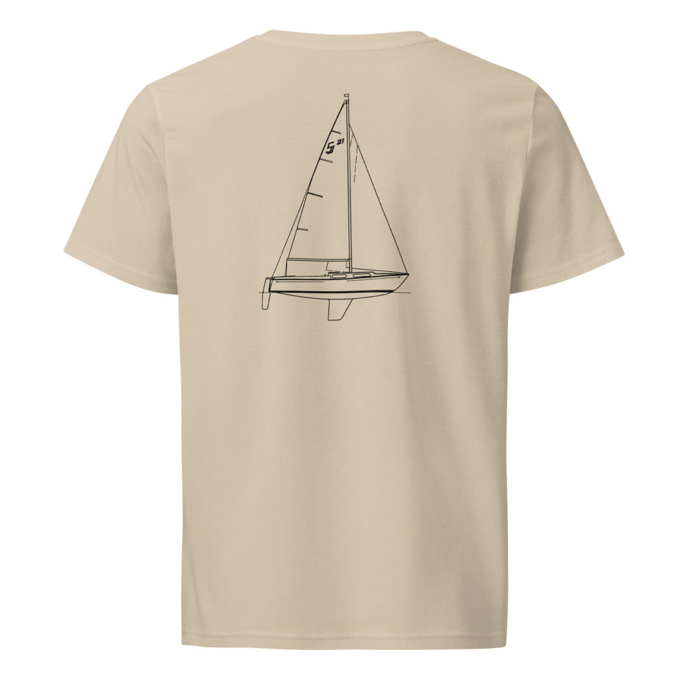 San Juan 21 sailboat shirt in Desert Dust - back design