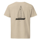 Sabre 38 sailboat shirt in Desert Dust - back design