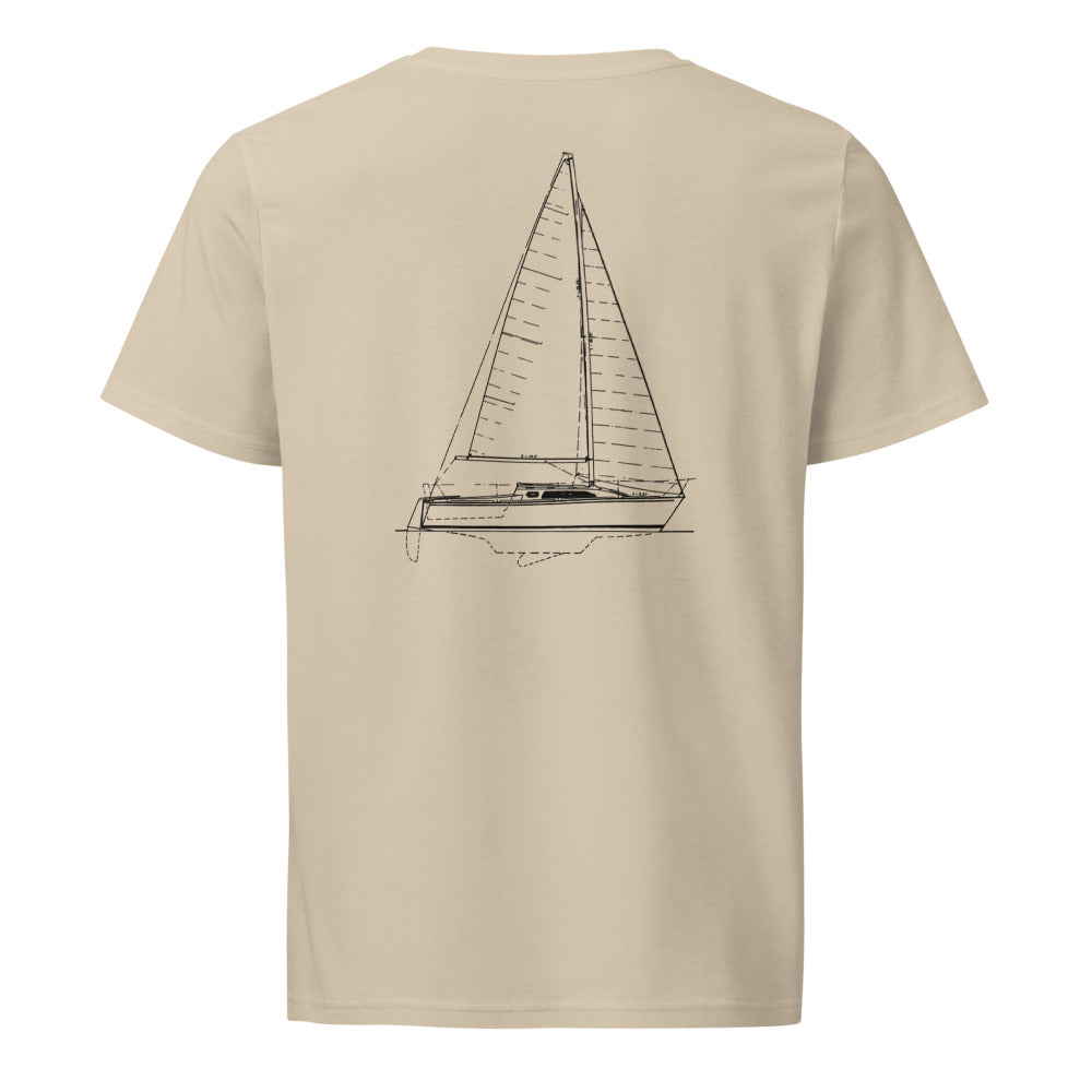 Precision 23 sailboat shirt in Desert Dust - back design