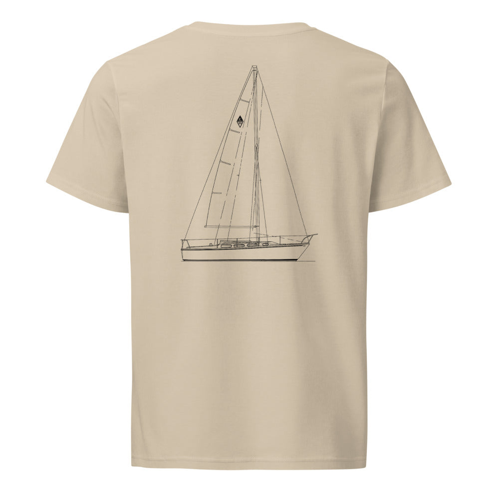 Catalina 30 MK II Tall Rig sailboat shirt in Desert Dust - back design