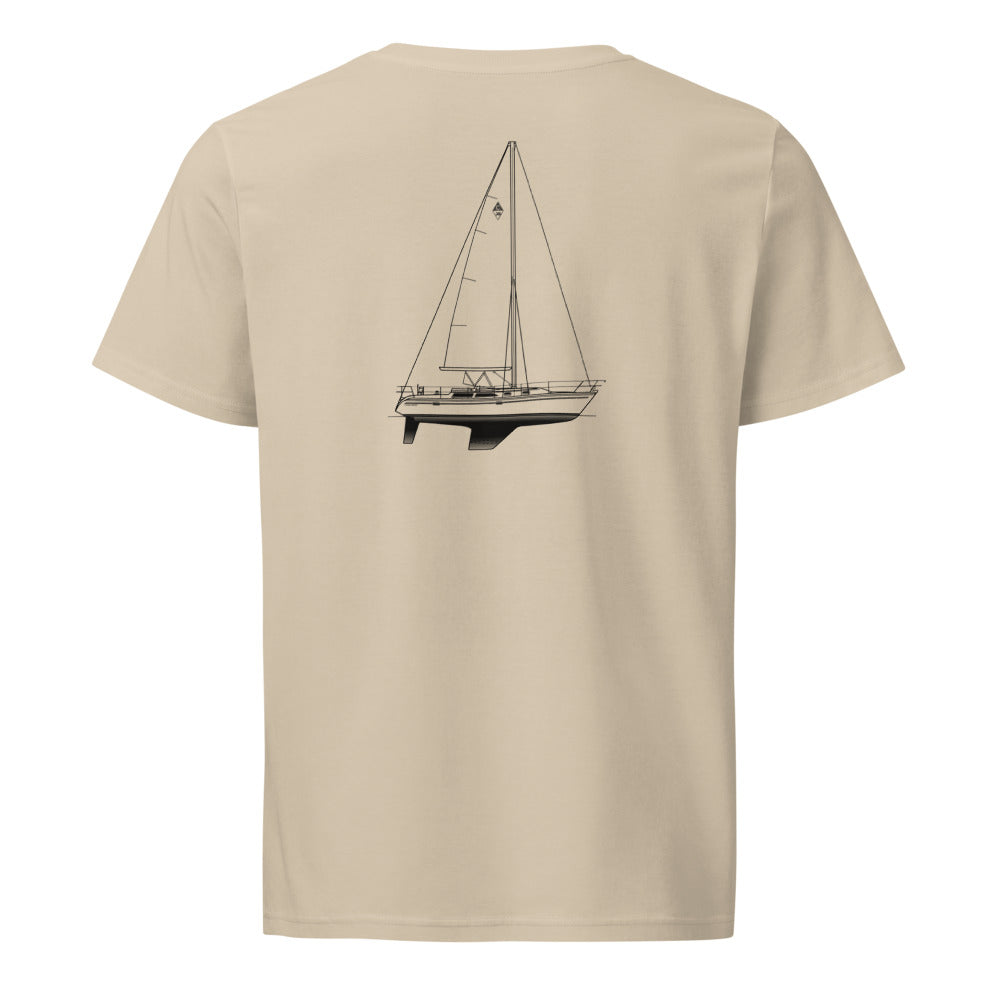 Catalina 36 MK II sailboat shirt in Desert Dust - back design