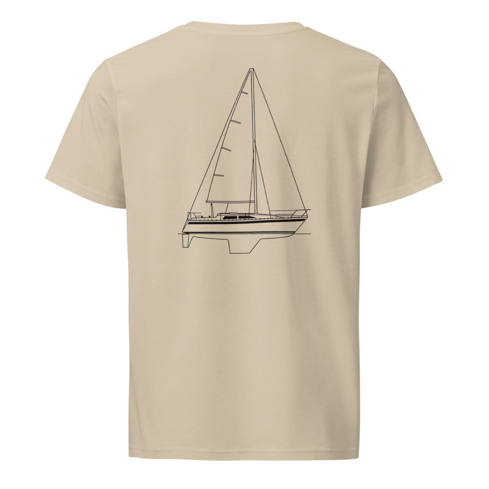 Moody S31 sailboat shirt in Desert Dust - back design
