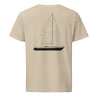 Hallberg-Rassy Mistress 32 sailboat shirt in Desert Dust - back design