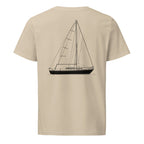 Hallberg-Rassy Misil I sailboat shirt in Desert Dust - back design