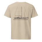 Hallberg-Rassy 310 sailboat shirt in Desert Dust - back design
