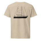 Hallberg-Rassy 26 sailboat shirt in Desert Dust - back design